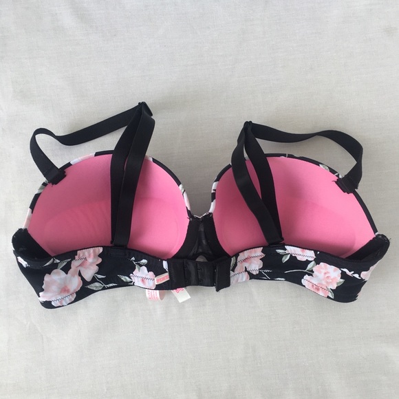 Pink Floral Wear Everywhere Multi-Way Push-Up Bra - Picture 2 of 6